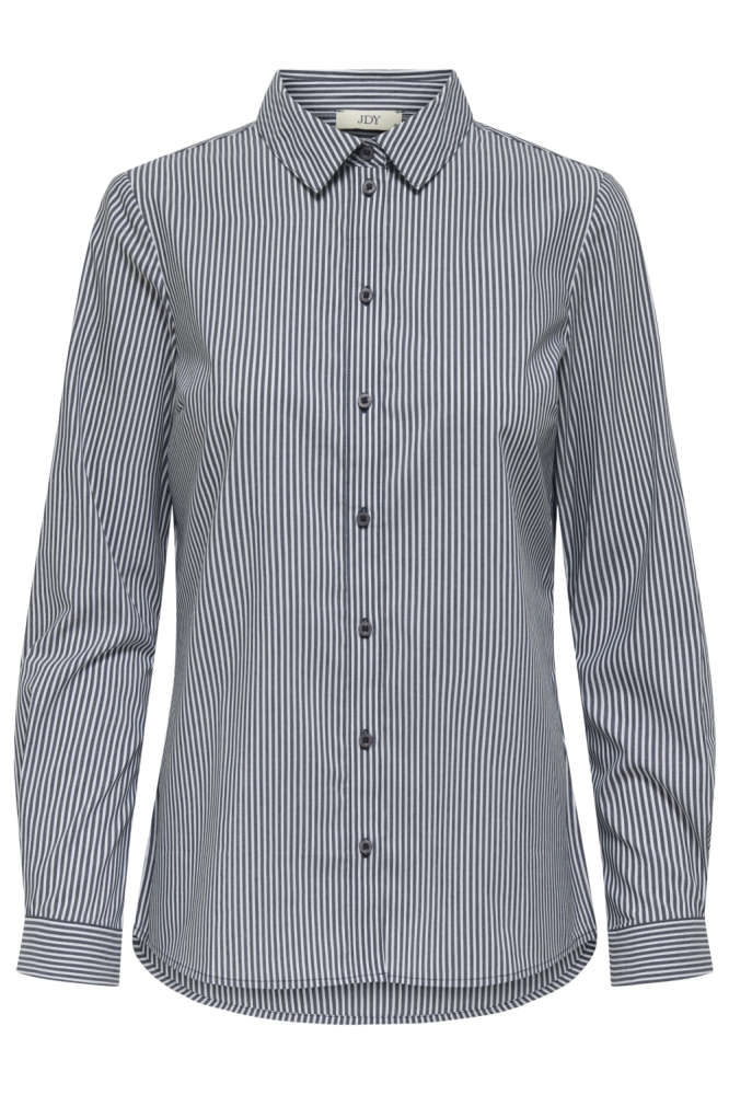 JDYMIO L/S SHIRT WVN NOOS 15149877 TOTAL ECLIPSE/SMALL WHITE STRIPES